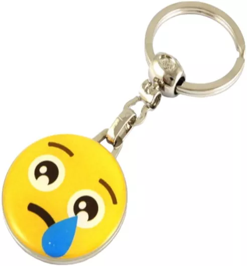Μπρελόκ Emoji Sad από Μέταλλο Κίτρινο