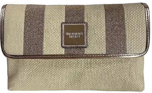 Νεσεσέρ Τσάντας Victoria's Secret Woven Clutch Cosmetic Pouch Μπεζ