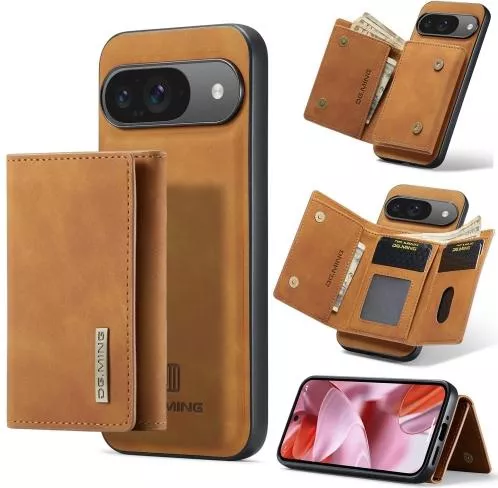 Θήκη Κινητού Book Cover για Google Pixel 9/9 Pro DG,MING M1 Series 3-Fold Multi Card Wallet + Magnetic Phone Case Brown