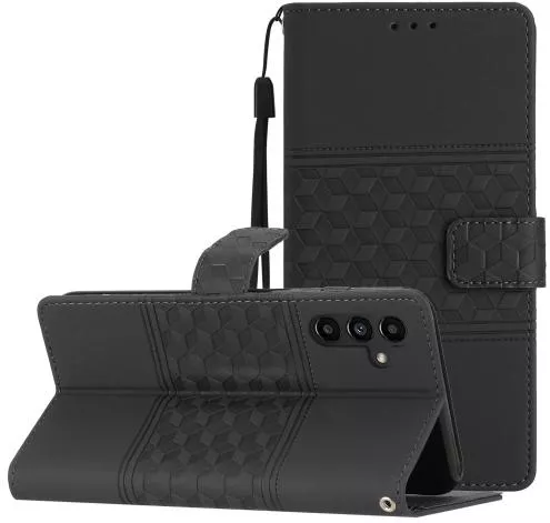 Θήκη Κινητού Book Cover για Samsung Galaxy S25 Plus Δερματίνη με Σταντ/με Υποδοχή Κάρτας/με Hand Strap Diamond Embossed Μαύρο