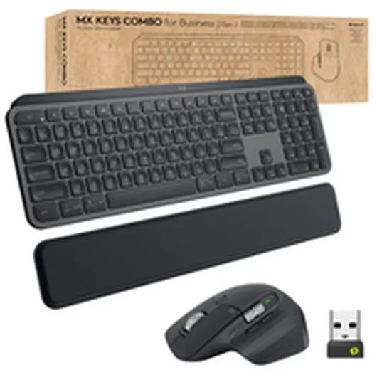 Σετ Πληκτρολόγιο & Ποντίκι Logitech MX Keys Combo For Business Gen 2 Ασύρματο Bluetooth Γερμανικό