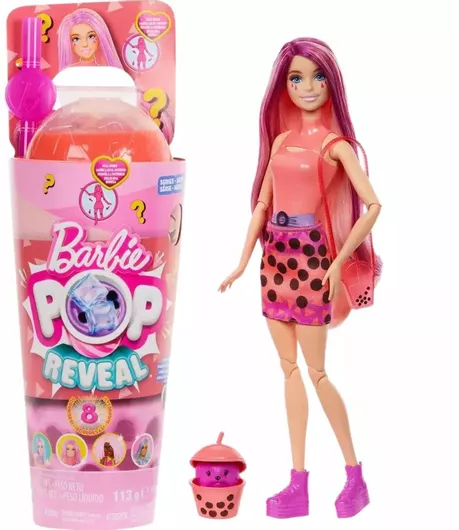Barbie Κούκλα Mattel Pop Reveal Bubble Tea Pink Ροφήμα Μάνγκο για 3+ Ετών
