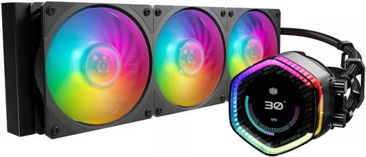 Υδρόψυξη Επεξεργαστή CoolerMaster MasterLiquid 360 ION Υδρόψυξη Επεξεργαστή Τριπλού Ανεμιστήρα 120mm για Socket AM4/AM5/1700/1200/115x με ARGB Μαύρο