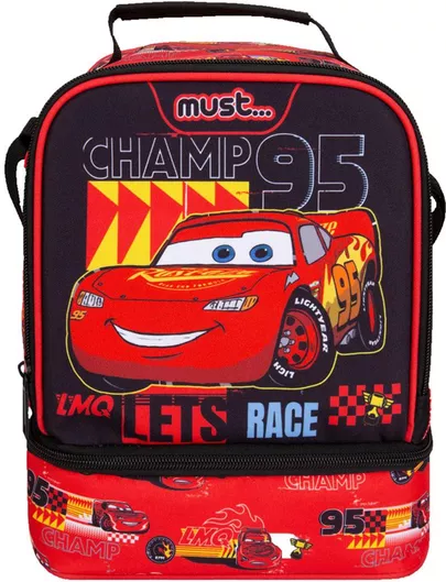 Σχολική Τσάντα Φαγητού Cars Race Θήκη Ισοθερμική 7lt Μαύρο