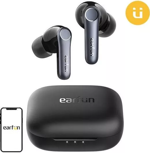 Bluetooth Handsfree Earfun Air Pro 4 In-ear Θήκη Φόρτισης/Active Noise Cancellation Μαύρο