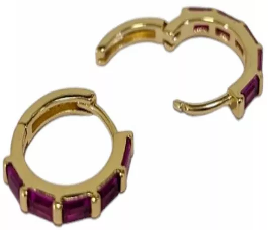 Γυναικεία Σκουλαρίκια Κρίκοι Kostibas Fashion από Ατσάλι με Πέτρες 16.2mm