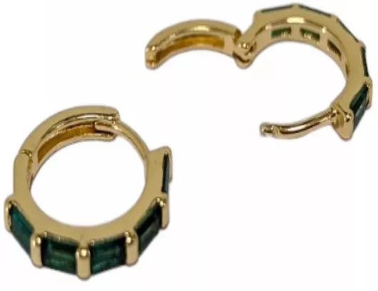 Γυναικεία Σκουλαρίκια Κρίκοι Kostibas Fashion από Ατσάλι με Πέτρες 16.2mm