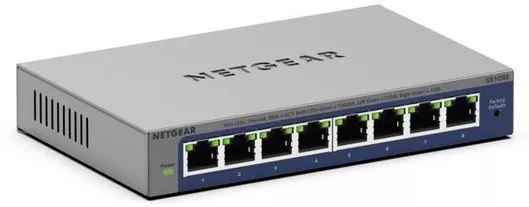 Switch NetGear GS108E Managed L2/L3 με 8 Θύρες Gigabit 1Gbps Ethernet