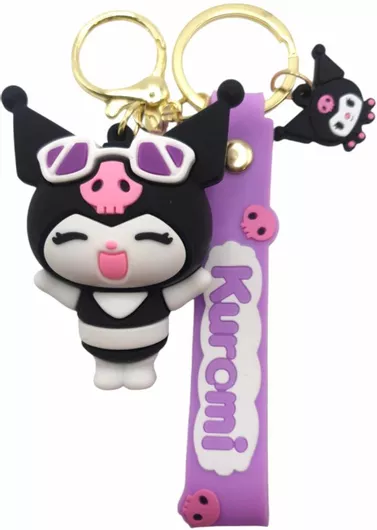 Μπρελόκ 3D Sanrio Kuromi Μαύρο/Μοβ