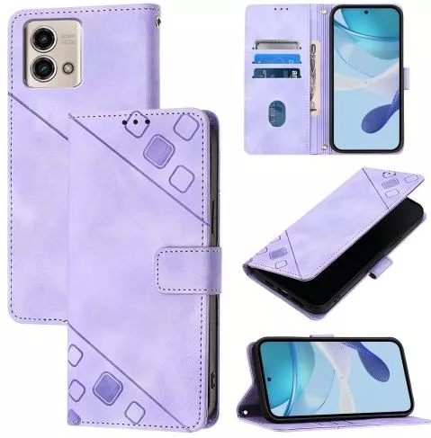 Θήκη Κινητού Book Cover με Υποδοχή Κάρτας/με Σταντ για Motorola Moto G Stylus 4G 2023 Δερματίνη Μοβ