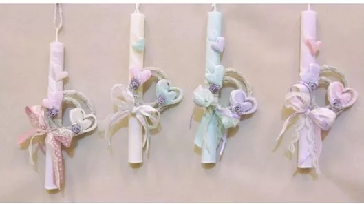 Πασχαλινή Λαμπάδα Αρωματική Καρδιές 23048