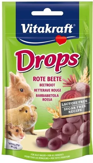 Λιχουδιά Τρωκτικών Vitakraft Drops Beetroot με Παντζάρι 75gr