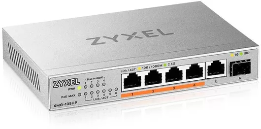 Switch Zyxel XMG-105HP Unmanaged L2 PoE+ με 5 Θύρες Ethernet