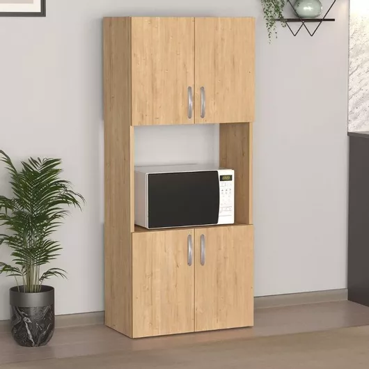 Στήλη Κουζίνας Megapap Armando 60x32x140cm Μπεζ