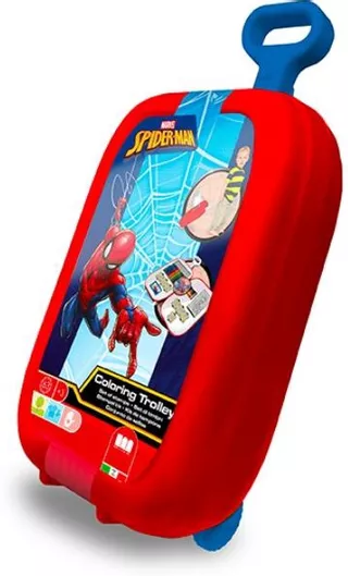 Σχολική Τσάντα Νηπίου Balloon Τρόλευ Spiderman Βαλιτσάκι με Είδη Ζωγραφικής