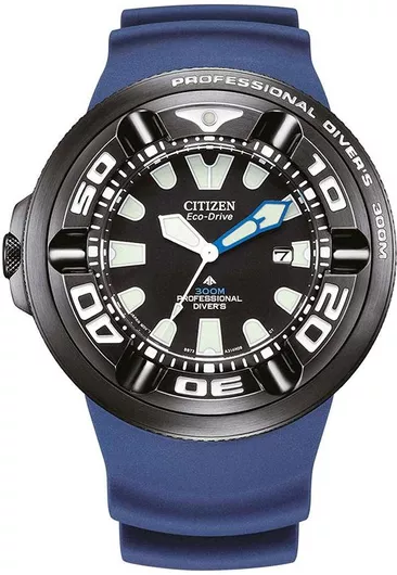 Ανδρικό Ρολόι Citizen Promaster Divers Eco-Drive με Λουράκι από Καουτσούκ Μπλε