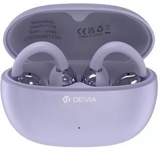 Ακουστικά Bluetooth True Wireless Devia OWS EM402 Pro2 Clip-On Μωβ