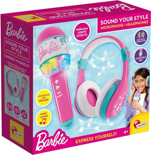 Μουσικό Παιχνίδι Lisciani Giochi Μικρόφωνο Barbie Sound Your Style & Ασύρματα Ακουστικά Bluetooth για 3+ Ετών
