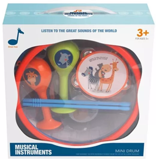 Μουσικό Παιχνίδι Luna Toys Σετ Τύμπανο & Όργανα 9τμχ για 3+ Ετών 