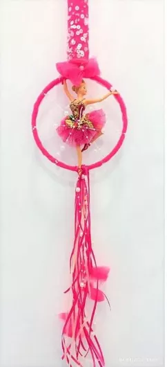 Πασχαλινή Λαμπάδα Μπαλαρίνα Κρεμαστή με Στεφάνι Φούξια 129Α