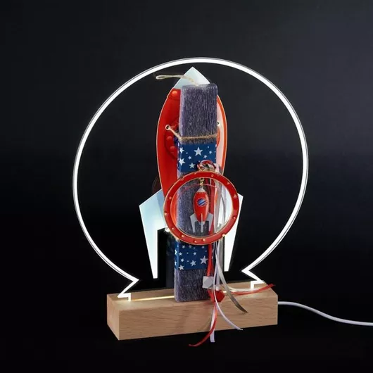 Πασχαλινή Λαμπάδα Διάστημα με Φωτιζόμενη Βάση ΕΛ905