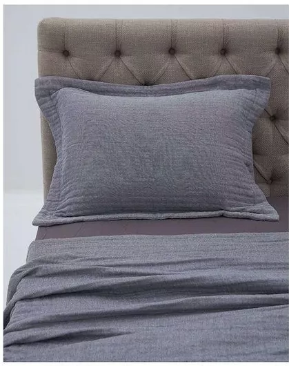 Μαξιλαροθήκη Pennie Oxford Βαμβακερή Μονόχρωμo 50x70cm Γκρι