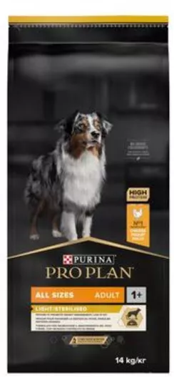 Pro Plan OptiWeight 14kg Ξηρά Τροφή Διαίτης για Ενήλικους Στειρωμένους Σκύλους με Κοτόπουλο και Ρύζι