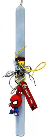 Πασχαλινή Λαμπάδα Χειροποίητη Spiderman Μπρελόκ 24022