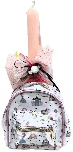 Πασχαλινή Λαμπάδα Χειροποίητη Τσαντάκι Μικρό Πριγκίπισσες 24053