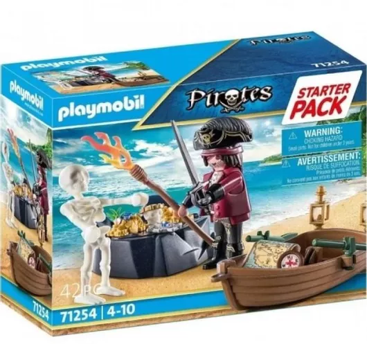 Playmobil Pirates Πειρατής με Βαρκούλα & Θησαυρό για 4-10 ετών