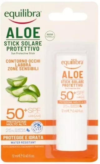 Αντηλιακό Χειλιών Equilibra Aloe Αδιάβροχο Stick SPF50+ 12ml