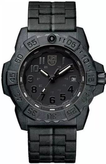 Ανδρικό Ρολόι Luminox Αναλογικό από Καουτσούκ Μαύρο