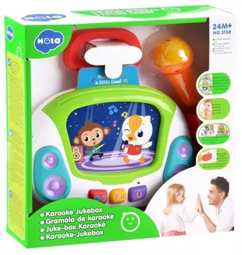 Μουσικό Παιχνίδι Paptoys Σετ Karaoke JukeBox με Μικρόφωνο για 24+ Μηνών