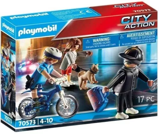 Playmobil City Action Αστυνομικός με Ποδήλατο & Πορτοφολάς για 4+ Ετών