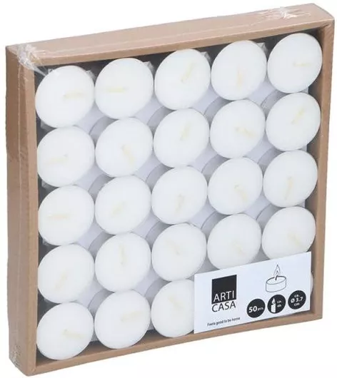 Κερί Articasa Tealight 19.5x19.5x2.6cm 540gr Σετ 50τμχ