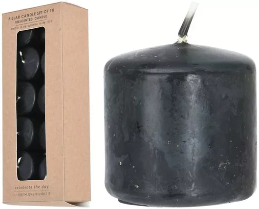 Κερί Box37211 The Netherlands 3cm Acc696070 Σετ 10τμχ Μαύρο