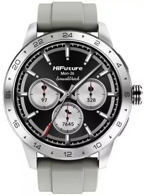 Smartwatch HiFuture Flex 2 46mm Silicone Strap Sonic Silver