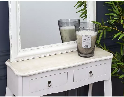 Κερί Home Deco Factory Bougie Parfumee Verre Bulle Gris Clair 23cm M2 Bo