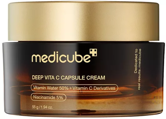 Medicube Deep Vita C Capsule Light 24ωρη Ενυδατική Κρέμα Προσώπου Ημέρας κατά των Πανάδων με Βιταμίνη C & Κολλαγόνο 55gr