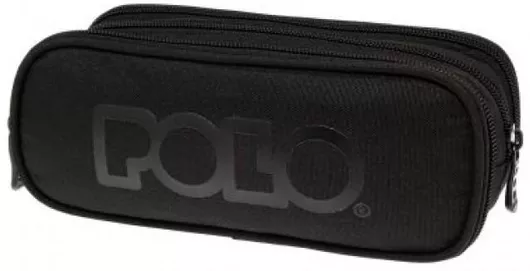 Σχολική Κασετίνα Polo Τριπλή Βαρελάκι ΥφασμάτινηTriple Box Τυχαία Επιλογή Χρώματος
