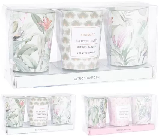 Κεριά Box37211 The Netherlands σε Γυάλινο Δοχείο Cc5061080 Σετ 3τμχ με Τυχαία Επιλογή Χρώματος & Σχεδίου