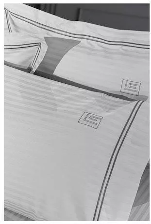 Σετ Μαξιλαροθήκες Guy Laroche Βαμβακοσατέν Oxford 52x72cm 2τμχ Ασημί