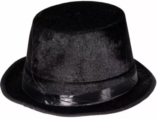 Αποκριάτικο Αξεσουάρ Καπέλο Βελουτέ Μαύρο