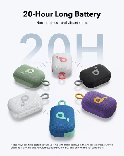 Anker Soundcore Select 4 Go Αδιάβροχο Ηχείο Bluetooth 5W με Διάρκεια Μπαταρίας έως 20 ώρες Μαύρο