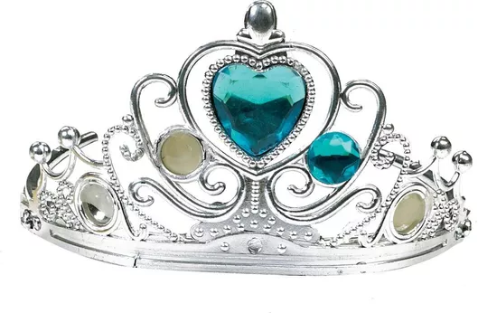 Αποκριάτικο Αξεσουάρ Fun Fashion Στέμμα Καρδιά Ασημί