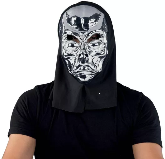 Αποκριάτικο Αξεσουάρ Fun Fashion Μάσκα Εξωγήινου Ασημί