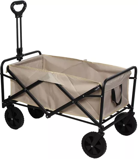 Καρότσι Κήπου Keskor Πτυσσόμενο με Υφασμάτινο Κάδο 90x51x55cm Μπεζ