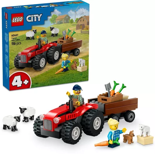Lego City: Red Farm Tractor With Trailer & Sheep #60461 για 4+ Ετών
