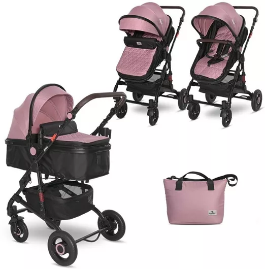 Καρότσι Μωρού Lorelli Alba Premium Ρυθμιζόμενο Καρότσι 2 σε 1 Ροζ