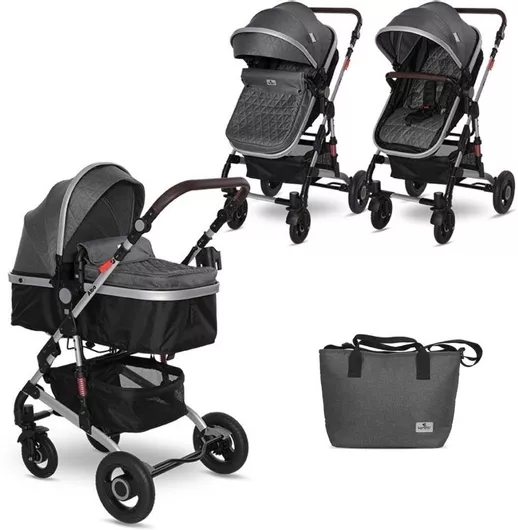 Καρότσι Μωρού Lorelli Alba Ρυθμιζόμενο Καρότσι 2 σε 1 Steel Grey